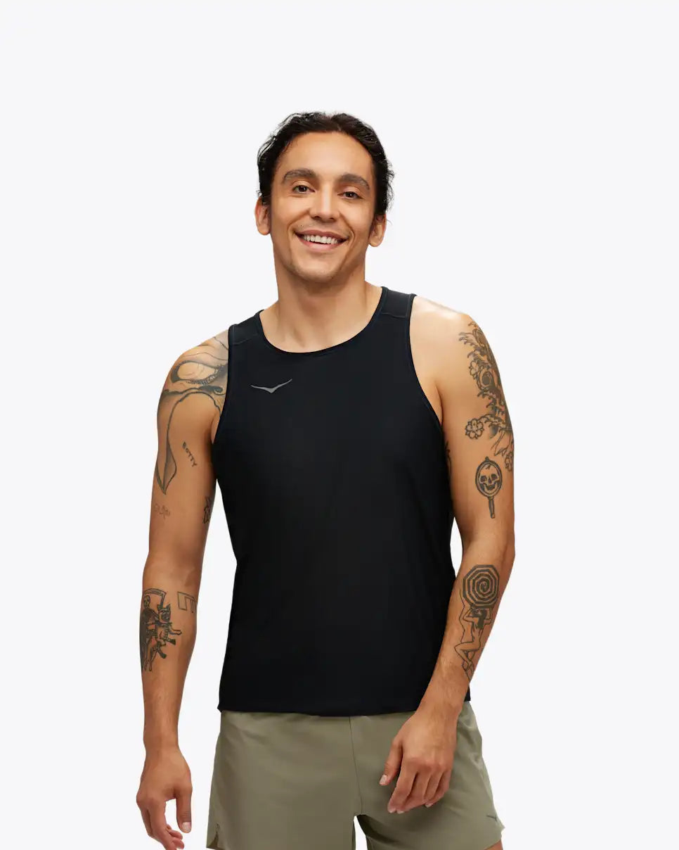 Hoka men's race day tank top |