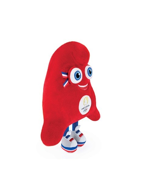 Image Peluche Mascotte Officielle Jeux Olympiques Paris 2024 27 Cm | Doudou Et Compagnie /// Triathlon Store