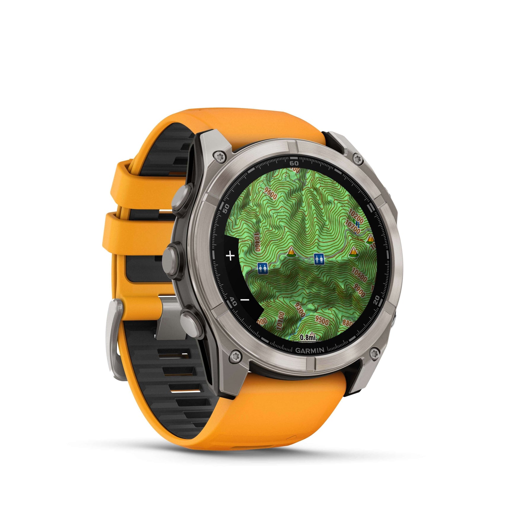 Image Fenix 8 Amoled 51 Titane Orange | Garmin /// Triathlon Store