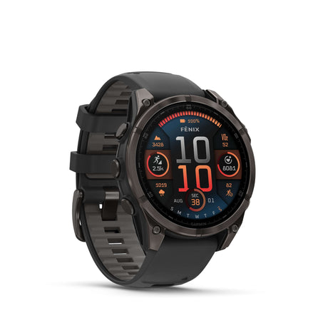 Image Fenix 8 Amoled 47mm Titane Noir | Garmin /// Triathlon Store