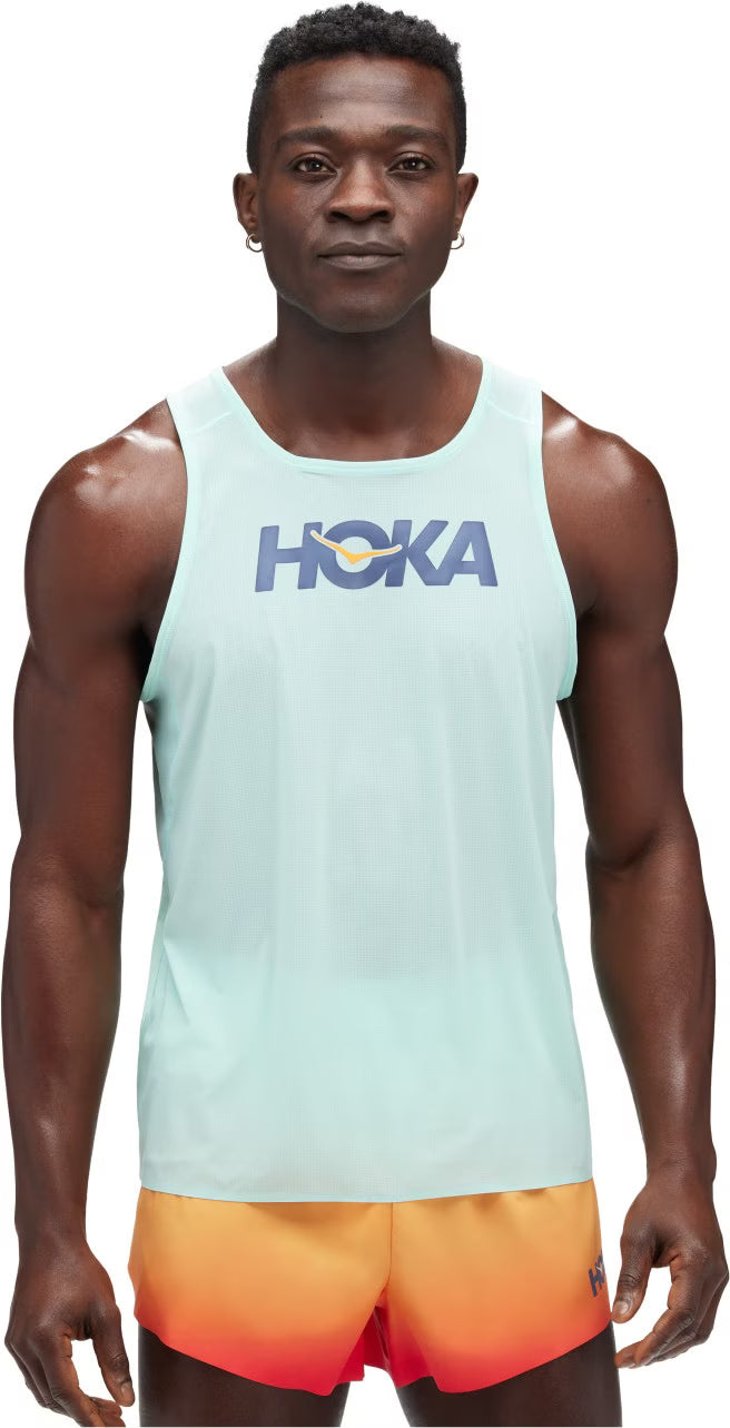 Hoka men's race day tank top |