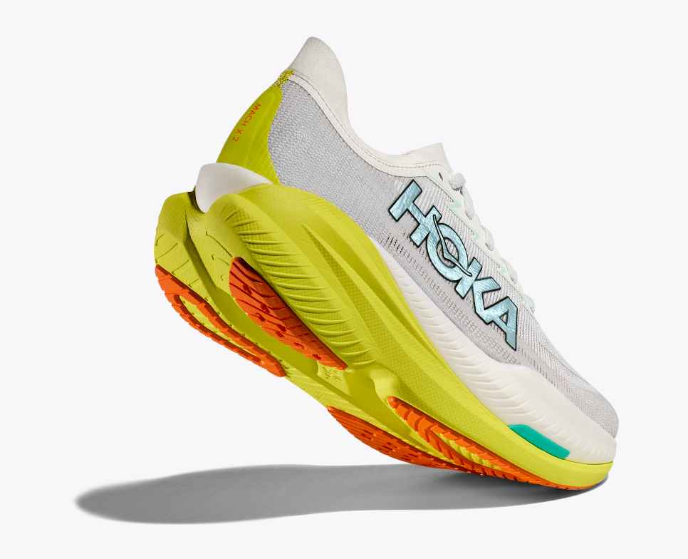 Hoka Mach X2 Men Black-Electric Aqua