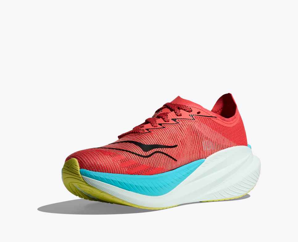 Hoka Mach X2 Men Black-Electric Aqua
