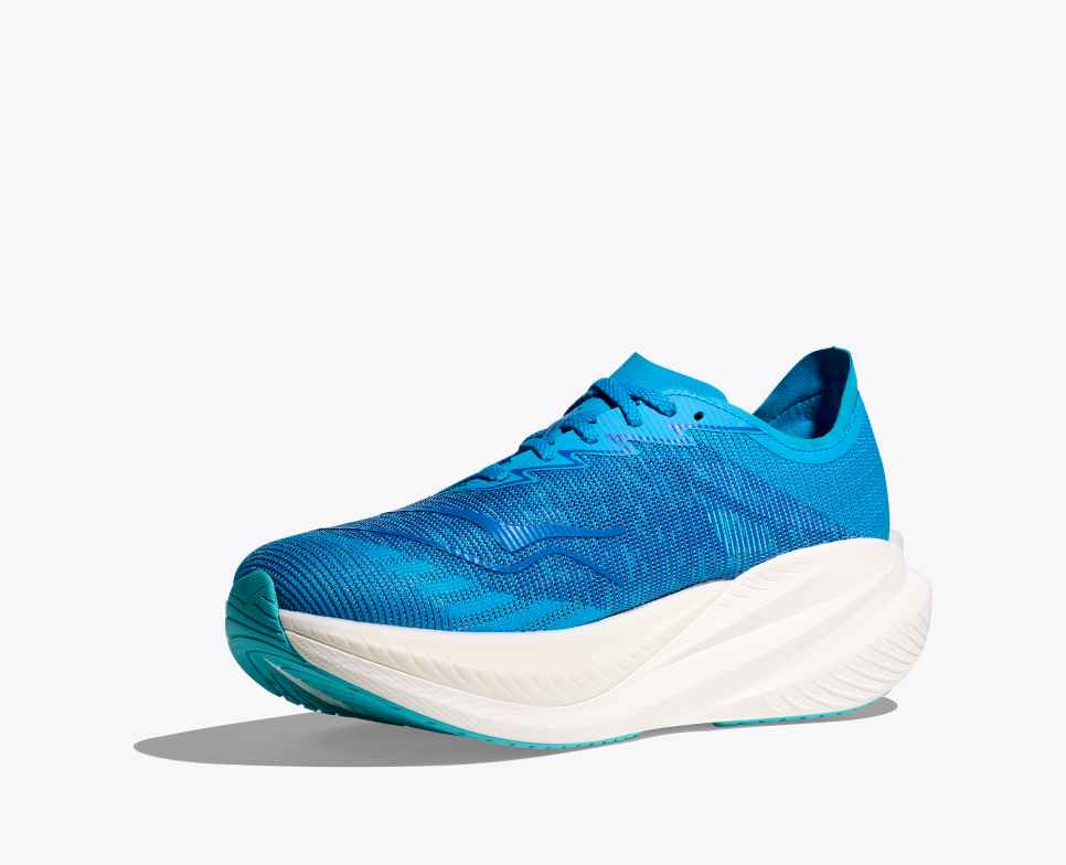 Hoka Mach X2 Men Black-Electric Aqua