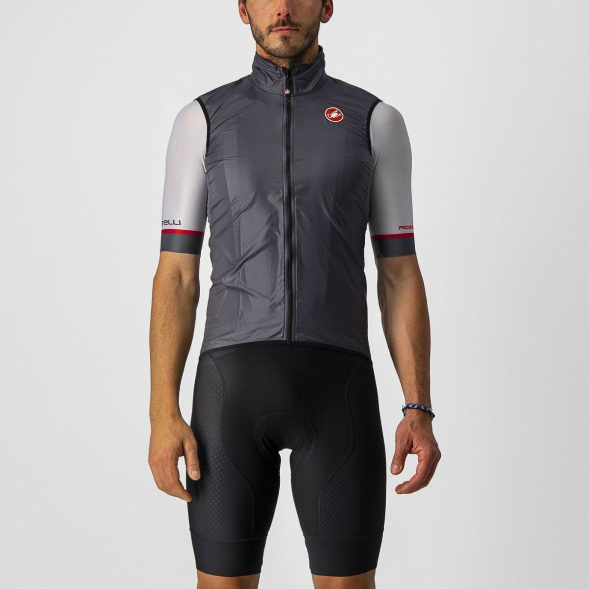 Black Pro Thermal Mid Vest Gilet Aria Homme Castelli /// Triathlon