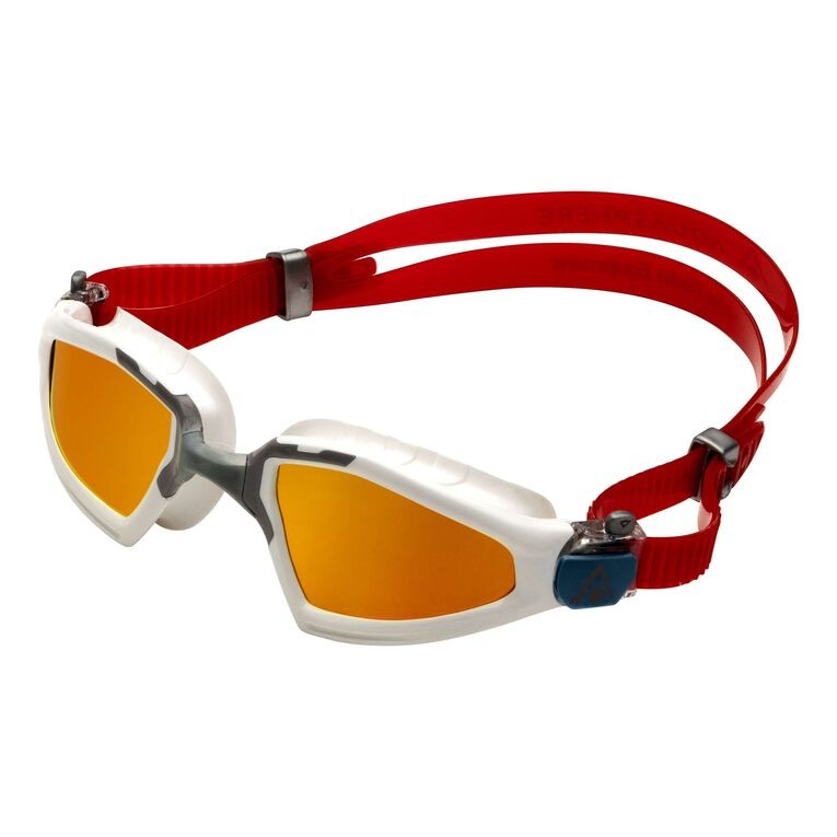 Image Kayenne Pro Blanc Gris Verres Mirroir Rouge | Aquasphere /// Triathlon Store