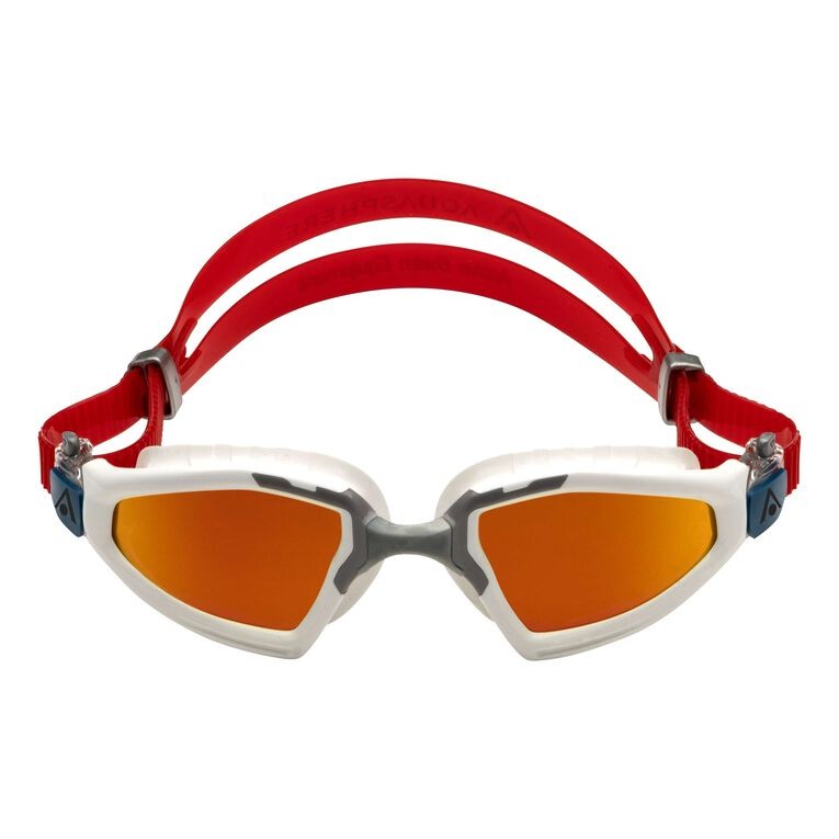 Image Kayenne Pro Blanc Gris Verres Mirroir Rouge | Aquasphere /// Triathlon Store