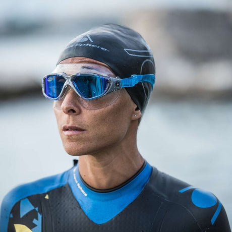 Image Vista Transp. Gris Verres Mirroir Bleu | Aquasphere /// Triathlon Store