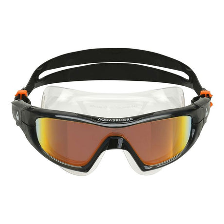 Image Vista Pro Noir Orange Titanium Miroir | Aquasphere /// Triathlon Store