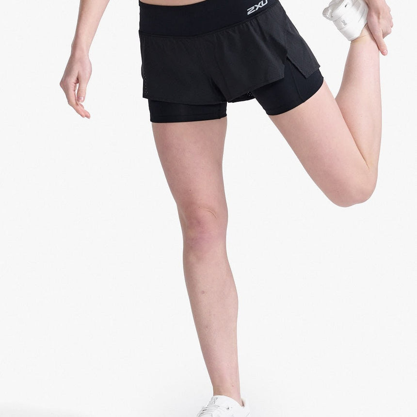 Image Short 2 En 1 Aero 4" - Femme | 2xu /// Triathlon Store