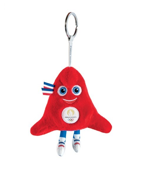 Image Porteclés Mascotte Officielle Jeux Olympiques Paris 2024 14 Cm | Doudou Et Compagnie /// Triathlon Store