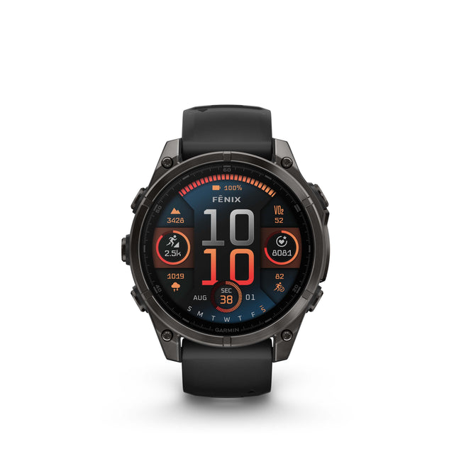 Image Fenix 8 Amoled 47mm Titane Noir | Garmin /// Triathlon Store