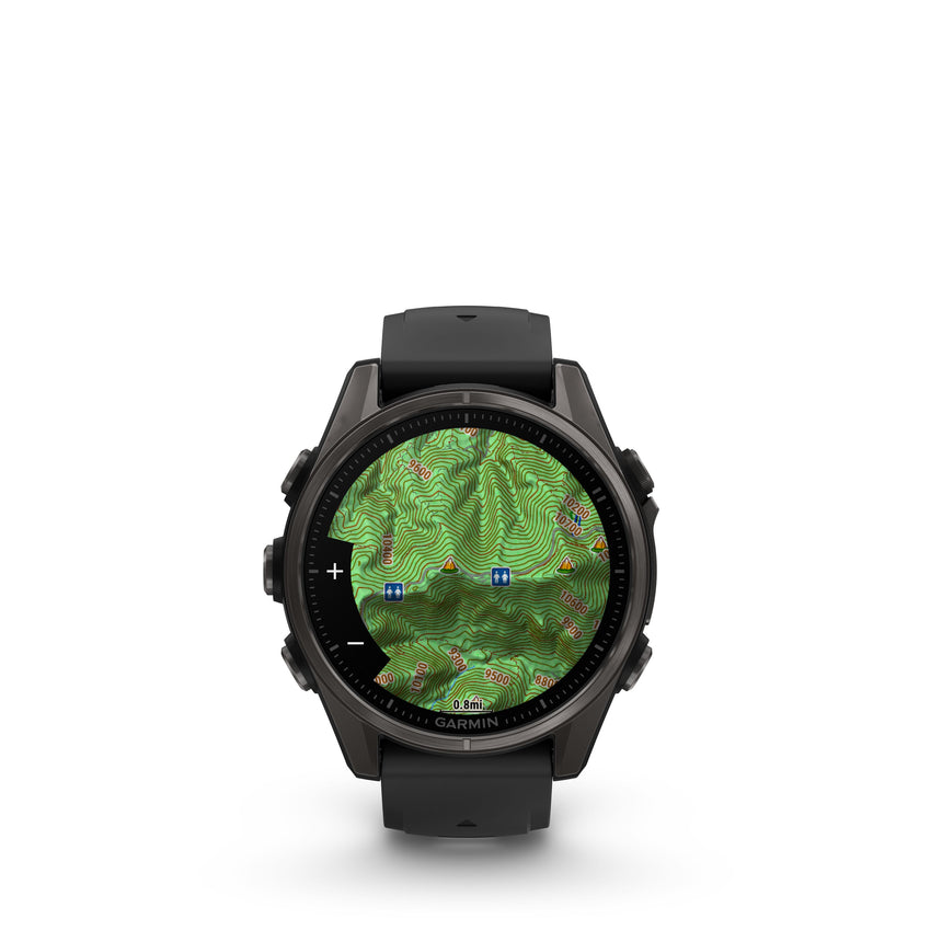 Image Fenix 8 Amoled 43mm Titane Noir | Garmin /// Triathlon Store