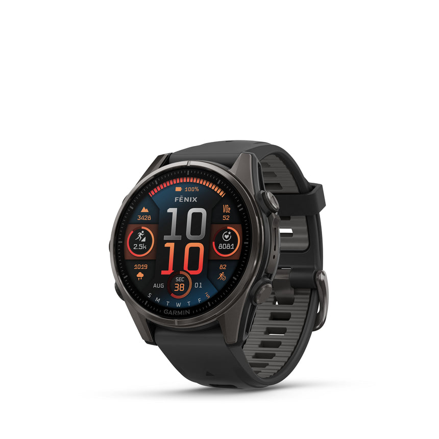 Image Fenix 8 Amoled 43mm Titane Noir | Garmin /// Triathlon Store