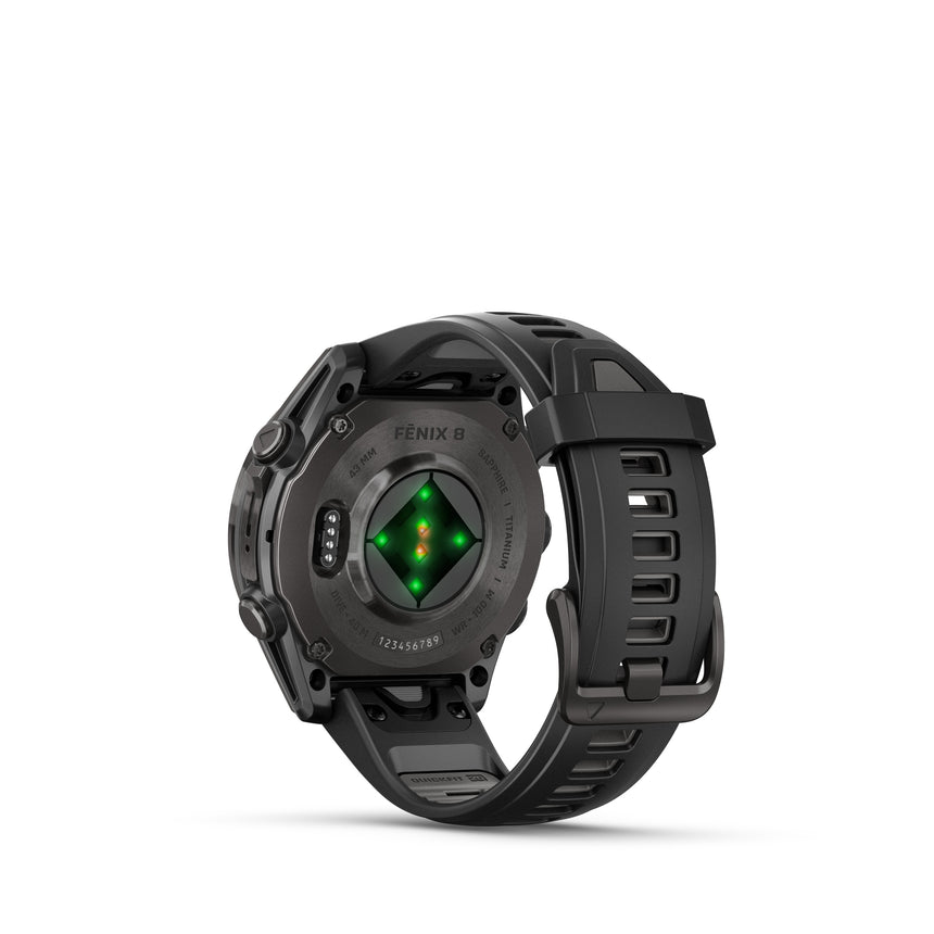 Image Fenix 8 Amoled 43mm Titane Noir | Garmin /// Triathlon Store