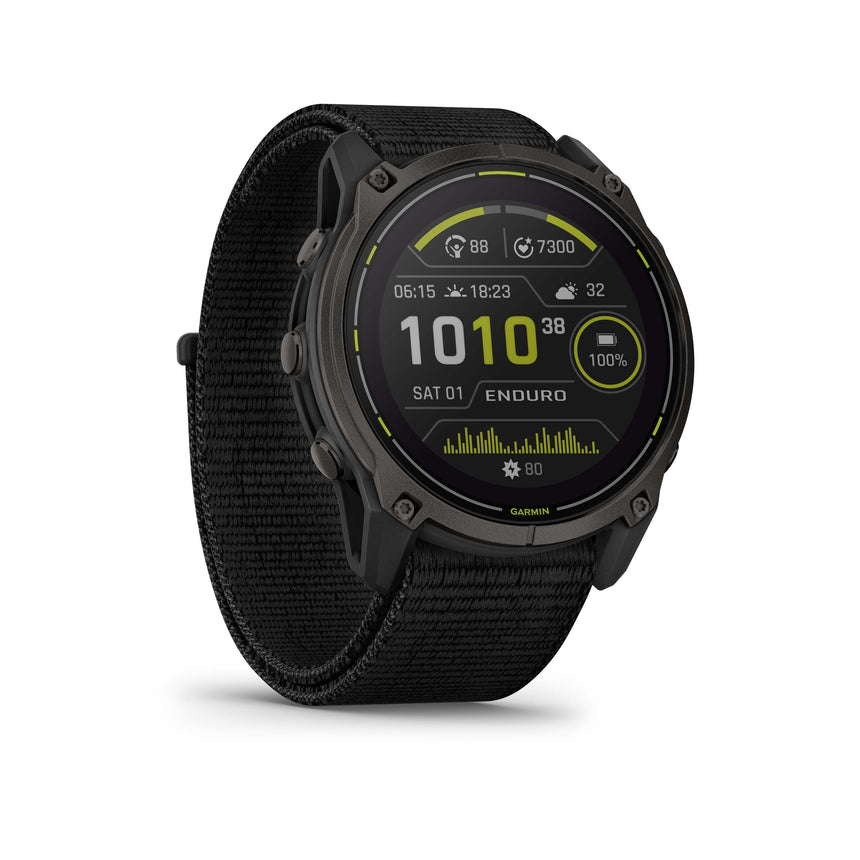 Image Enduro 3 Solar 51mm Ultrafit Noir | Garmin /// Triathlon Store