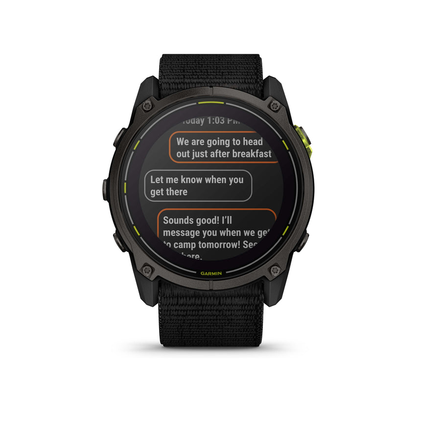 Image Enduro 3 Solar 51mm Ultrafit Noir | Garmin /// Triathlon Store